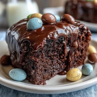 Pastel Chocolate Bark with Cadbury Eggs features swirls of white and pastel candy melts topped with crunchy mini eggs and sprinkles.